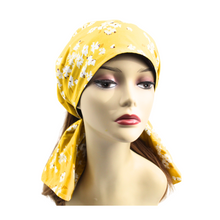 Load image into Gallery viewer, Wide Satin Lined Expandable HeadScarf with Ties
