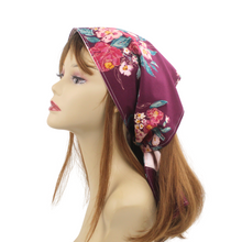 Load image into Gallery viewer, Wide Satin Lined Expandable HeadScarf with Ties
