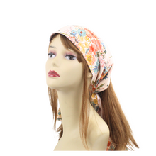 Load image into Gallery viewer, Wide Satin Lined Expandable HeadScarf with Ties
